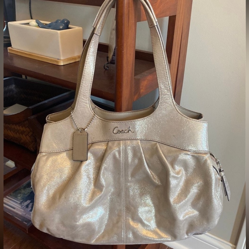 Gold coach purse
